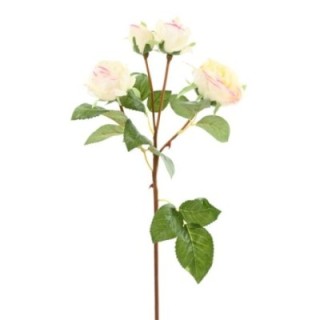 Künstliche Rose, weiß, ca. 60cm hoch – Pflegeleicht & Elegant