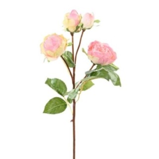 Künstliche Rose, pink, ca. 60cm hoch - Pflegeleicht & Schön