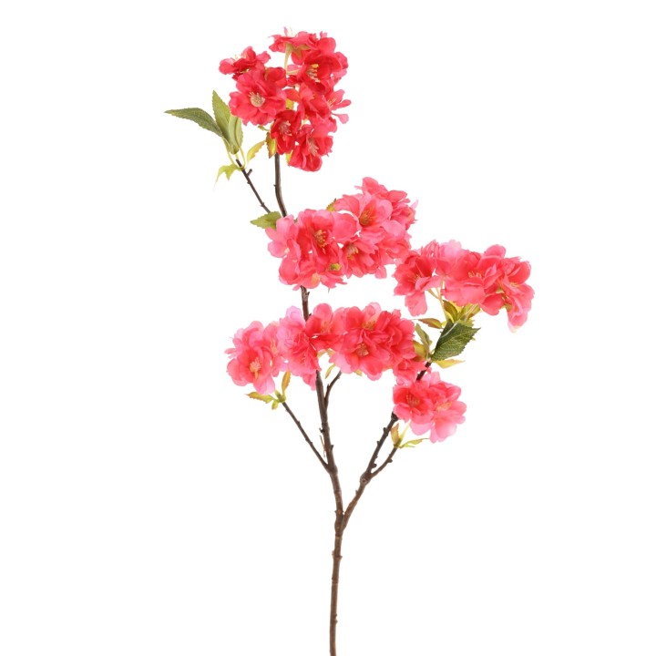 Künstlicher Kirschblütenzweig, ca 80cm, hellrot
