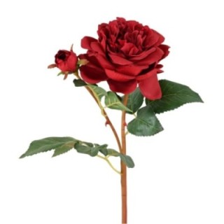 Künstliche Rose, rot, ca. 53cm hoch – Pflegeleicht & Schön