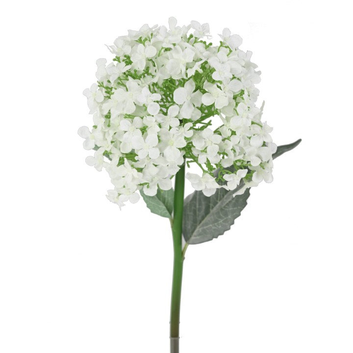 Künstliche Hortensie, weiß, ca. 55cm hoch - Pflegeleicht!