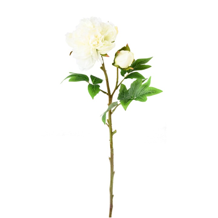 Künstliche Pfingstrose, weiß, ca. 55cm hoch