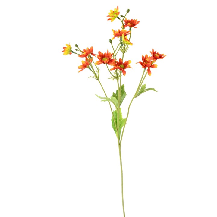 Künstliche Chrysantheme, orange, ca. 55cm hoch