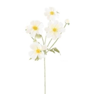 Künstliche Cosmos-Blume, weiß, ca. 62cm hoch