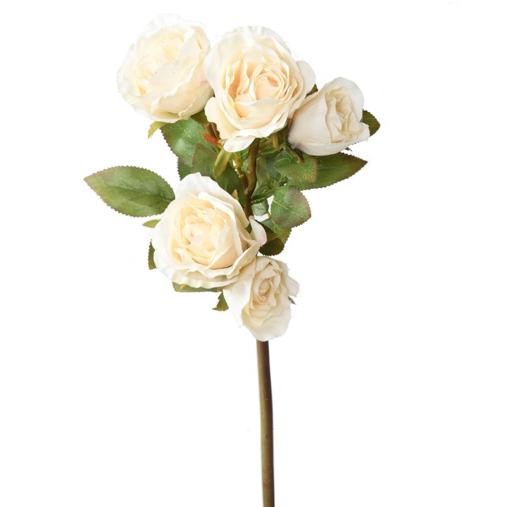 Künstliche weiße Rose, 45cm hoch, pflegeleicht und elegant