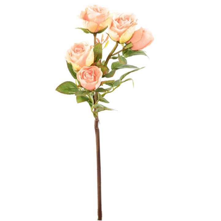 Künstliche Orange Rose, 45 cm hoch – Pflegeleichte Deko