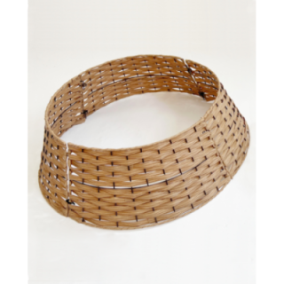 Rattan Weihnachtsbaumrock | Weihnachtsbaumständer-Abdeckung | - Korb in braun 50×65 cm