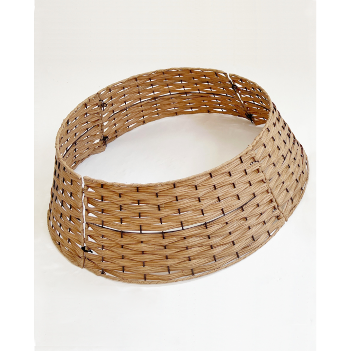 Rattan Weihnachtsbaumrock | Weihnachtsbaumständer-Abdeckung | - Korb in braun 50×65 cm