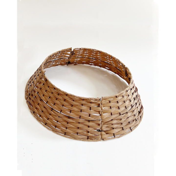 Rattan Weihnachtsbaumrock | Weihnachtsbaumständer-Abdeckung | - Korb in braun -50×60 cm