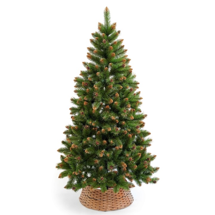 Rattan Weihnachtsbaumrock | Weihnachtsbaumständer-Abdeckung | - Korb in braun -50×60 cm