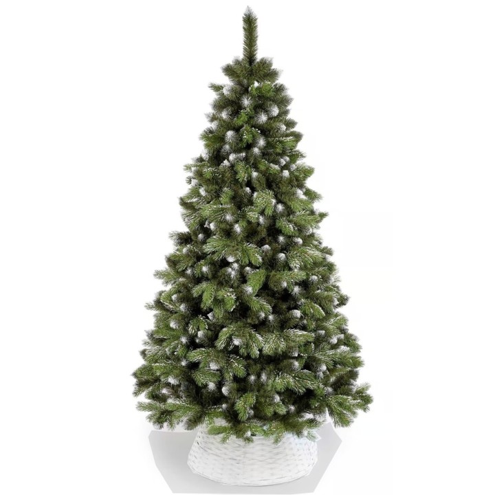 Rattan Weihnachtsbaumrock | Weihnachtsbaumständer-Abdeckung | - Korb in weiss- 50×65 cm
