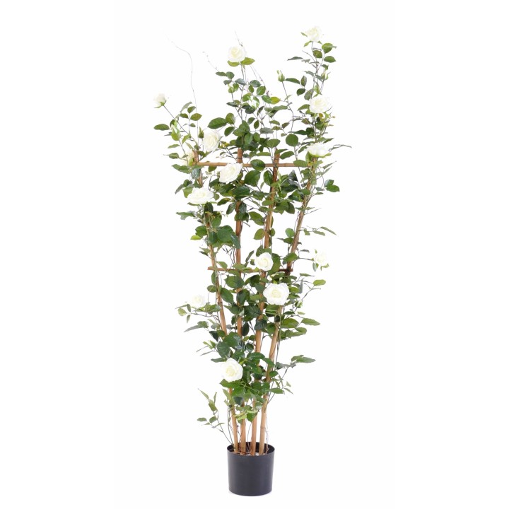 Künstlicher Rosenbaum, ca. 160cm hoch, weiß