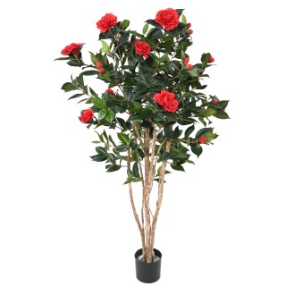 Künstliche Kamelie, ca. 160cm hoch, rot