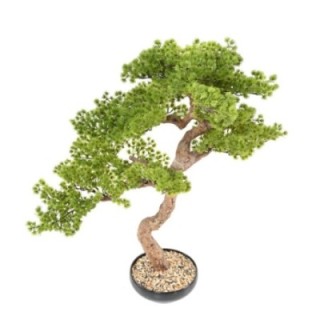 Künstliche Bonsai-Kiefer, ca. 85cm hoch, grün