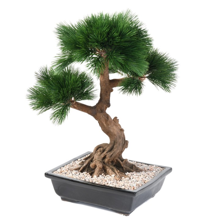 Künstliche Bonsai-Kiefer, ca. 70cm hoch, grün