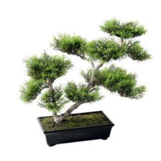 Künstliche Bonsai-Kiefer, ca. 42cm hoch, grün