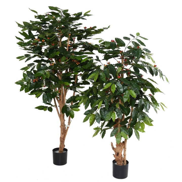 Künstlicher Kaffeebaum, ca. 150cm hoch, grün