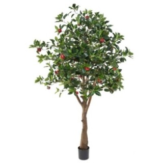 Künstlicher Apfelbaum, ca. 250cm hoch, rot (Äpfel)