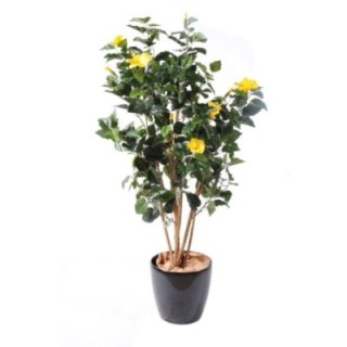 Künstlicher Hibiskus, ca. 110cm hoch, bunt