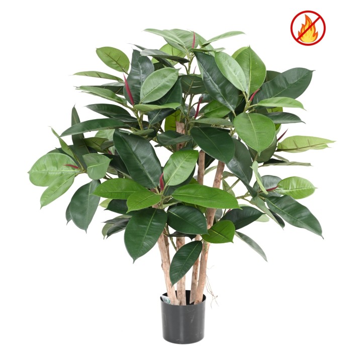 Künstlicher Gummibaum, ca. 90cm hoch, grün