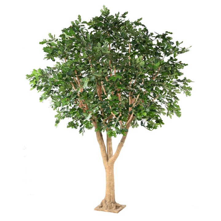 Künstlicher Eichenbaum, ca. 490cm hoch, grün