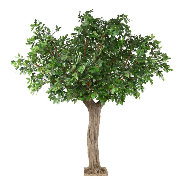 Künstlicher Eichenbaum, ca. 370cm hoch, grün