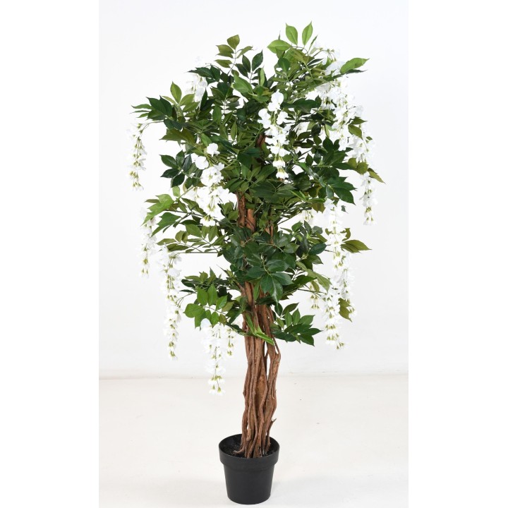 Künstliche Glyzinie, ca. 150cm hoch, weiß