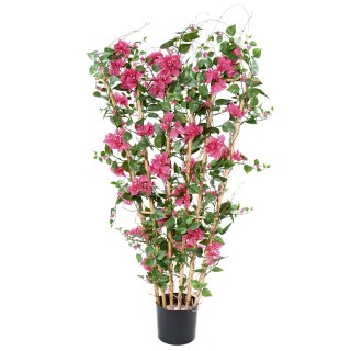 Künstliche Bougainvillea mit Rankgitter, 140cm - UV-beständig, Fuchsia