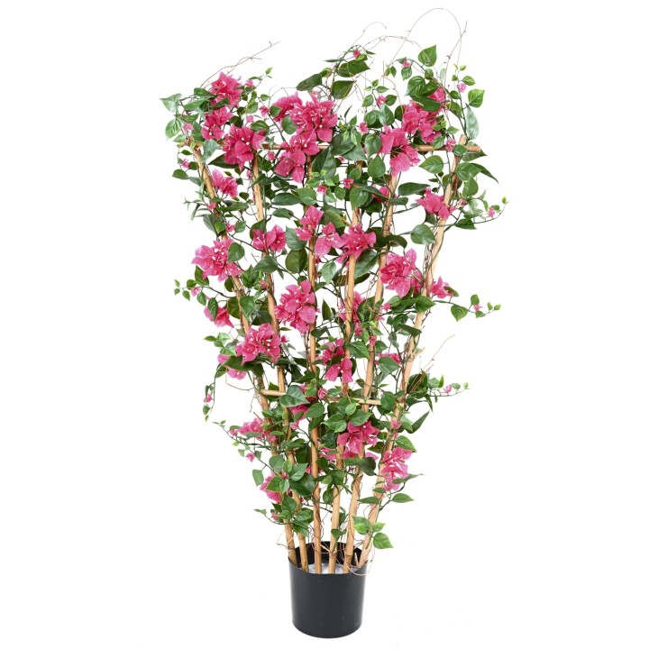 Künstliche Bougainvillea mit Rankgitter, 140cm - UV-beständig, Fuchsia