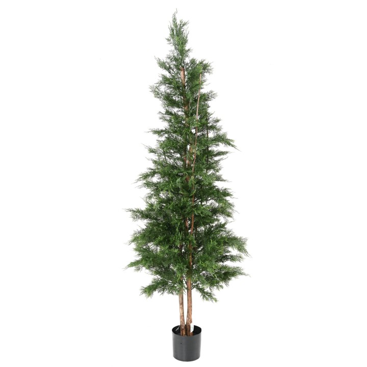 Künstlicher Lawson-Zypressenbaum, ca 210cm - UV-Beständig, grün