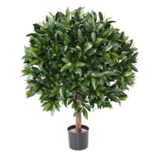 Künstliche Lorbeerkugel auf Stamm "Nobilis", ca 105cm - UV-Beständig, grün