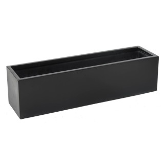 Faser-Pflanzkübel "Schwarz" - 100 cm Länge, 25 cm Tiefe