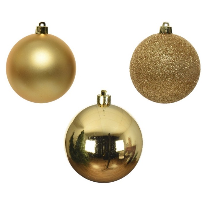Goldene Christbaumkugel 10er Ø6 cm