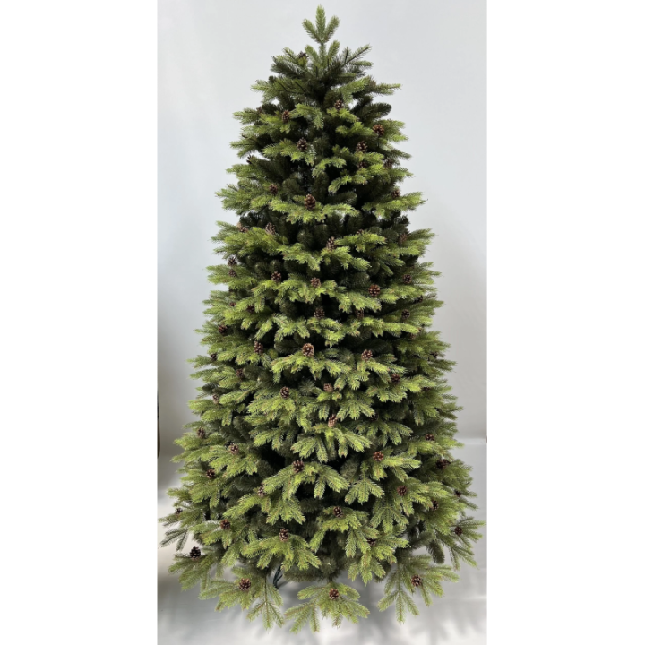Künstlicher Weihnachtsbaum Kiefer mit Zapfen PE/PVC, ca. 170cm