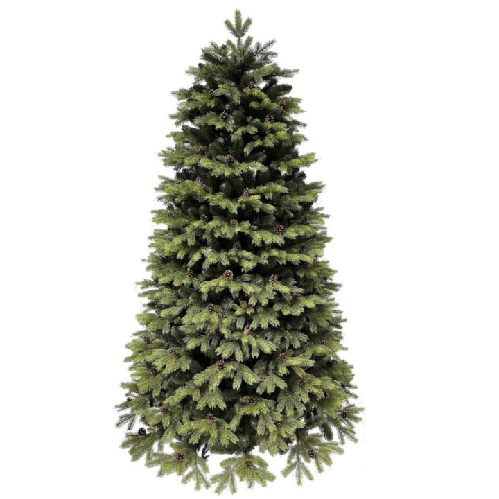 Künstlicher Weihnachtsbaum Kiefer mit Zapfen PE/PVC, ca. 240cm