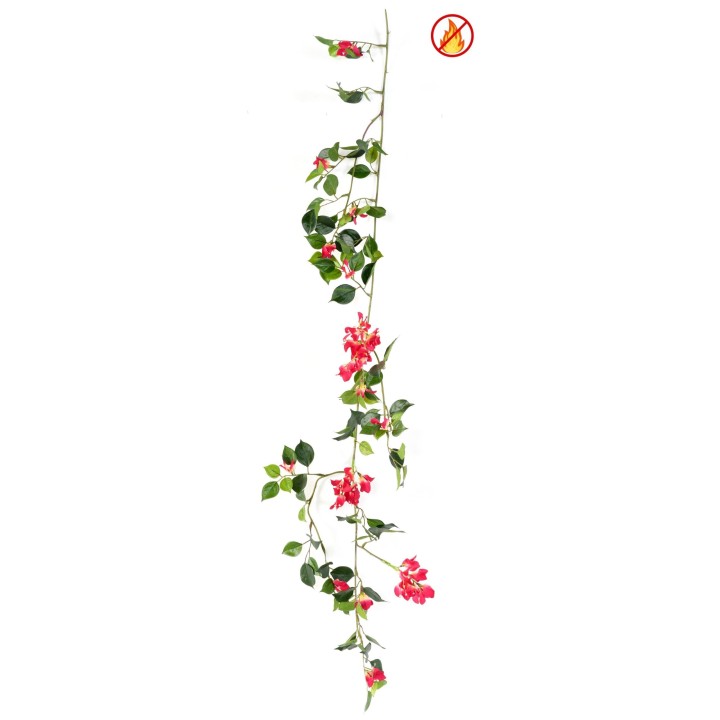 Bougainvillea Girlande, ca 110cm, Schwer entflammbar B1/RF2, fuchsia