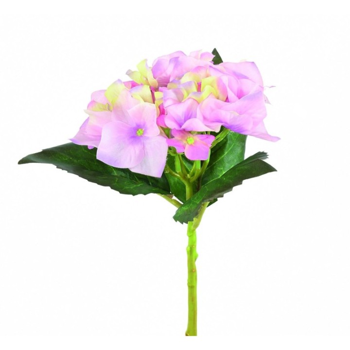 Künstliche Hortensie, lila/cremig, ca. 35cm hoch