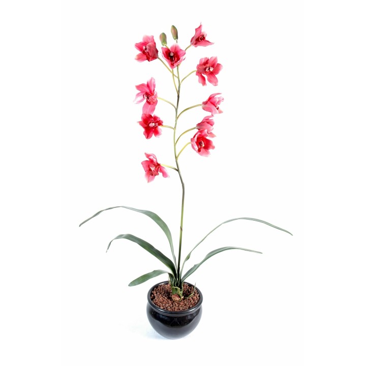 Künstlicher Cymbidium, ca 80cm, magenta