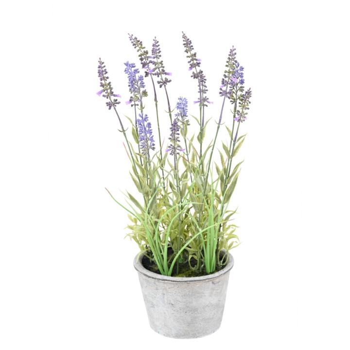 Künstliche Lavendel-Pflanze im Topf, ca 40cm, grün