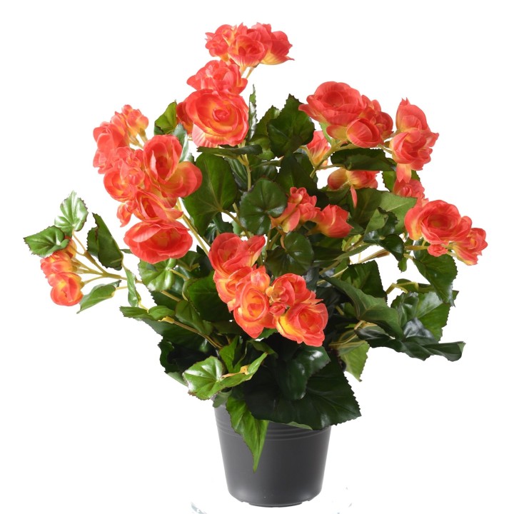 Künstliche Begonie Koralle, ca 35cm, orange