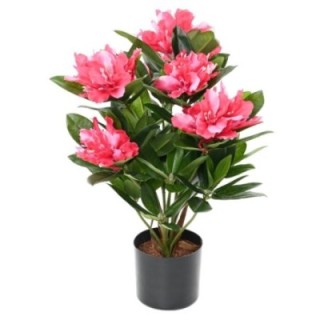 Künstlicher Rhododendron im Topf, 45cm, fuchsia
