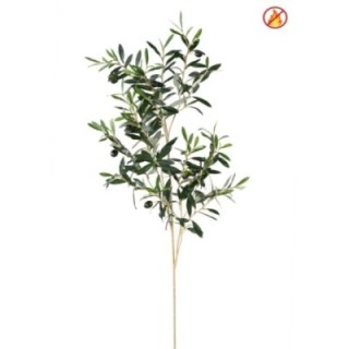 Künstlicher Olivenbaum Zweig, ca 109cm, Schwer entflammbar B1/RF2, grün