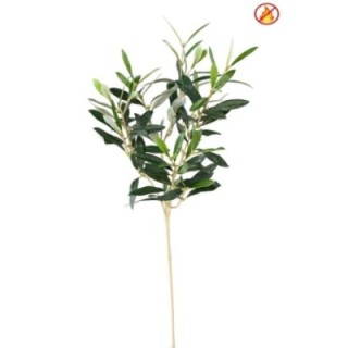 Künstlicher Olivenbaum Zweig, 54cm, Schwer entflammbar B1/RF2, grün