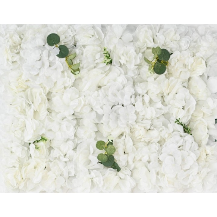 Künstliche Blumenwand, Weiss | 40×60cm