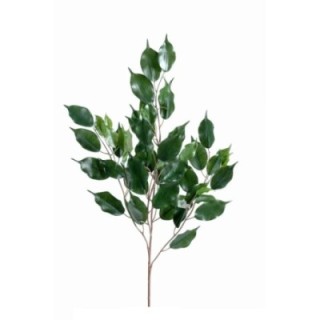Künstlicher Ficus Zweig, ca 76cm, grün