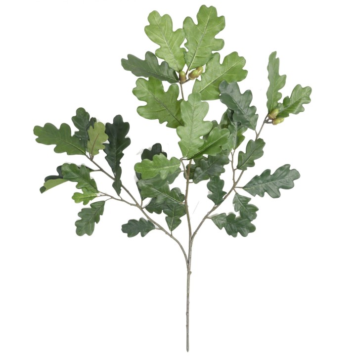 Künstlicher Eichenblattzweig, ca 60cm, grün