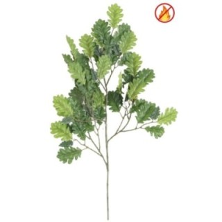 Künstlicher Mini-Eichenzweig, ca 60cm, Schwer entflammbar B1/RF2, grün