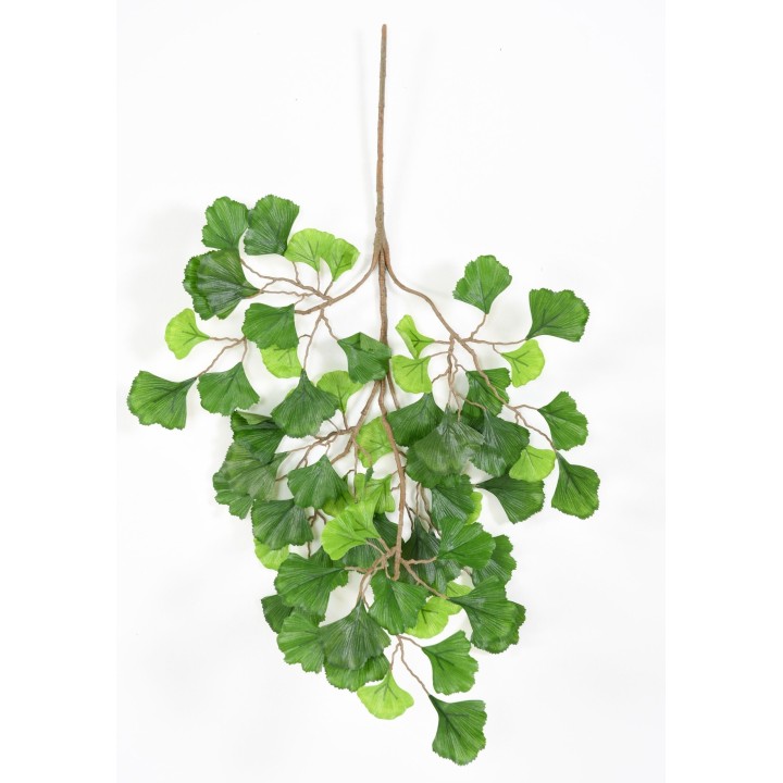 Künstlicher Ginkgo Biloba Zweig, ca 65cm, grün