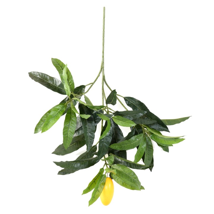Künstlicher Mango Baumzweig, ca 70cm, grün