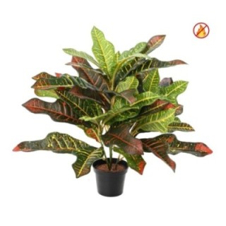 Künstlicher Croton Busch, 42cm, Schwer entflammbar B1/RF2